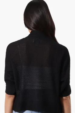 Beechers Brook 3/4 Sleeve Open Shrug Cardigan - Black