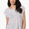 Beechers Brook Dotted Cap Sleeve Tee - White