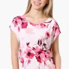 Beechers Brook Floral Cap Sleeve Tee - White
