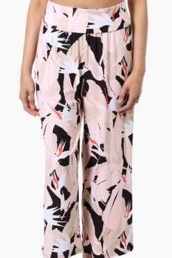 Beechers Brook Floral Fold Over Cropped Pants - Pink