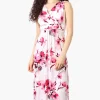 Beechers Brook Floral Padded Crossover Maxi Dress - White