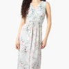 Beechers Brook Floral Padded Crossover Maxi Dress - Mint