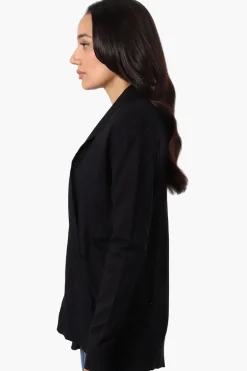 Beechers Brook Fold Over Wrap Cardigan - Black