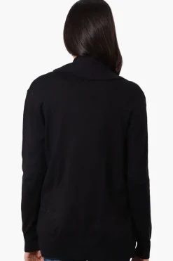 Beechers Brook Fold Over Wrap Cardigan - Black