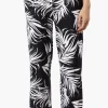 Beechers Brook Leaf Print Wide leg Pants - Black