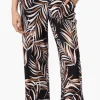 Beechers Brook Leaf Print Wide leg Pants - Black