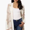 Beechers Brook Plaid Wrap Cardigan - Cream