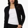 Beechers Brook Ribbed Open Cardigan - Black