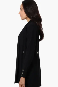 Beechers Brook Ribbed Open Cardigan - Black