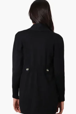 Beechers Brook Ribbed Open Cardigan - Black