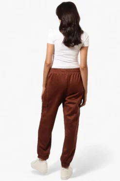 Beechers Brook Tie Waist Suede Cargo Jogger Pants - Brown