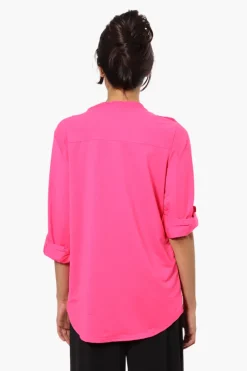 Beechers Brook Zip Pocket Roll Up Sleeve Shirt - Pink