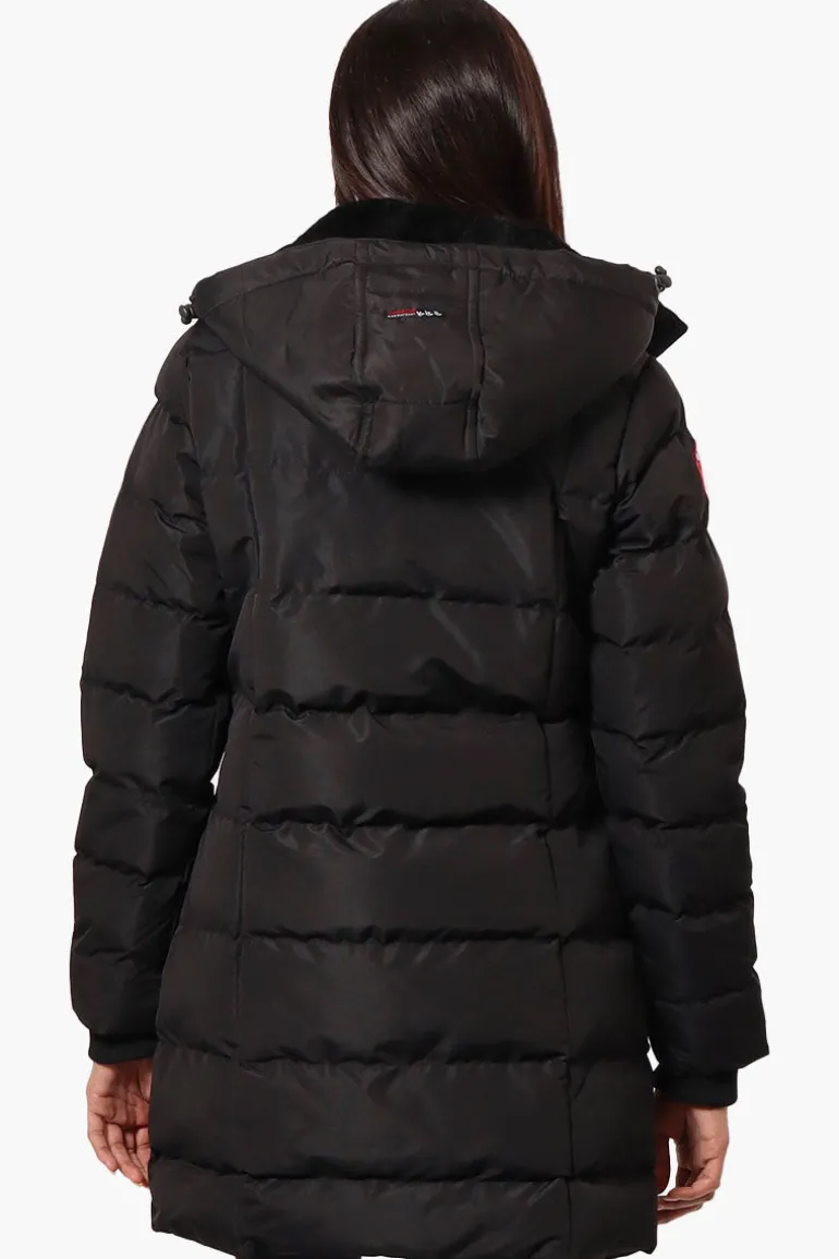 Canada Weather Gear 3/4 Length Bubble Parka Jacket - Black