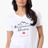 Canada Weather Gear Adventure Awaits Print Tee - White