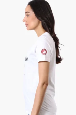 Canada Weather Gear Adventure Awaits Print Tee - White