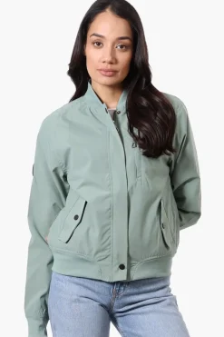 Canada Weather Gear Basic Zip Up Bomber Lightweight Jacket - Mint