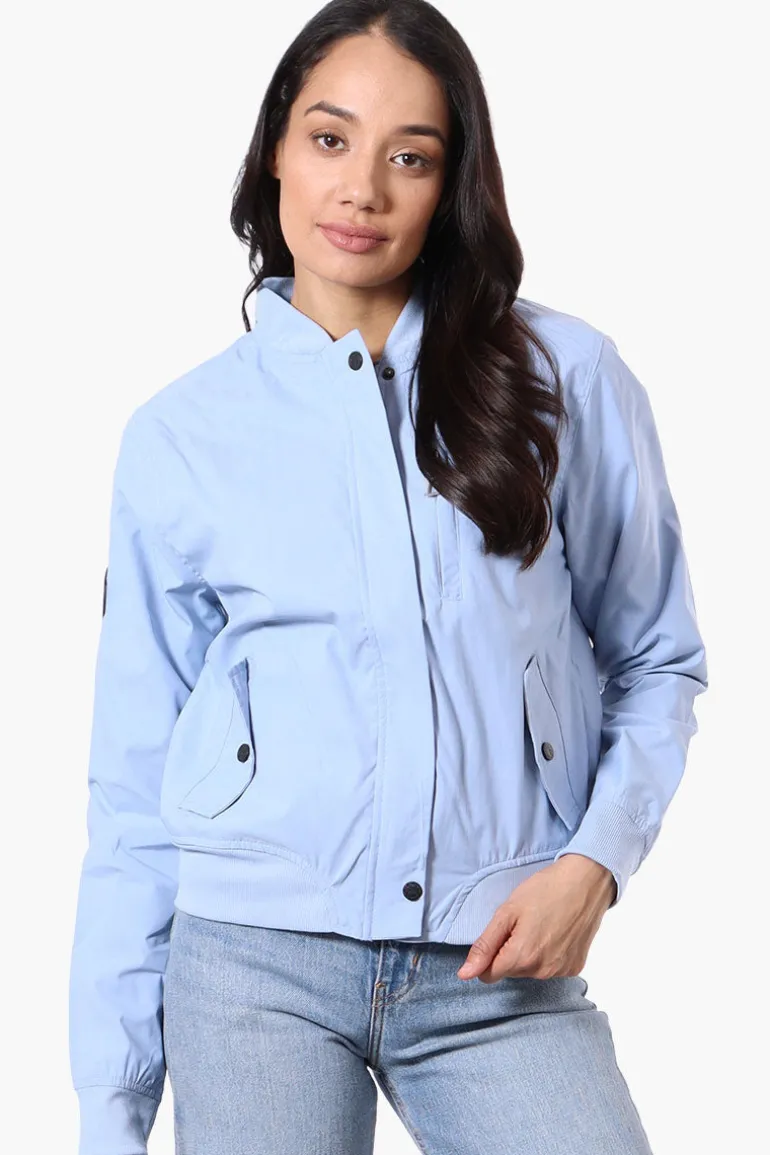 Canada Weather Gear Basic Zip Up Bomber Lightweight Jacket - Blue