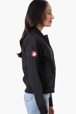 Canada Weather Gear Basic Zip Up Bomber Lightweight Jacket - Black