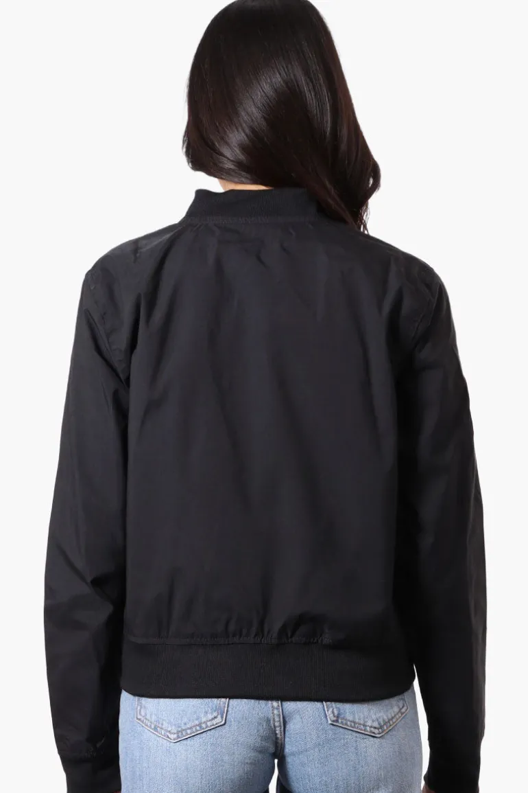 Canada Weather Gear Basic Zip Up Bomber Lightweight Jacket - Black