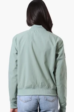 Canada Weather Gear Basic Zip Up Bomber Lightweight Jacket - Mint