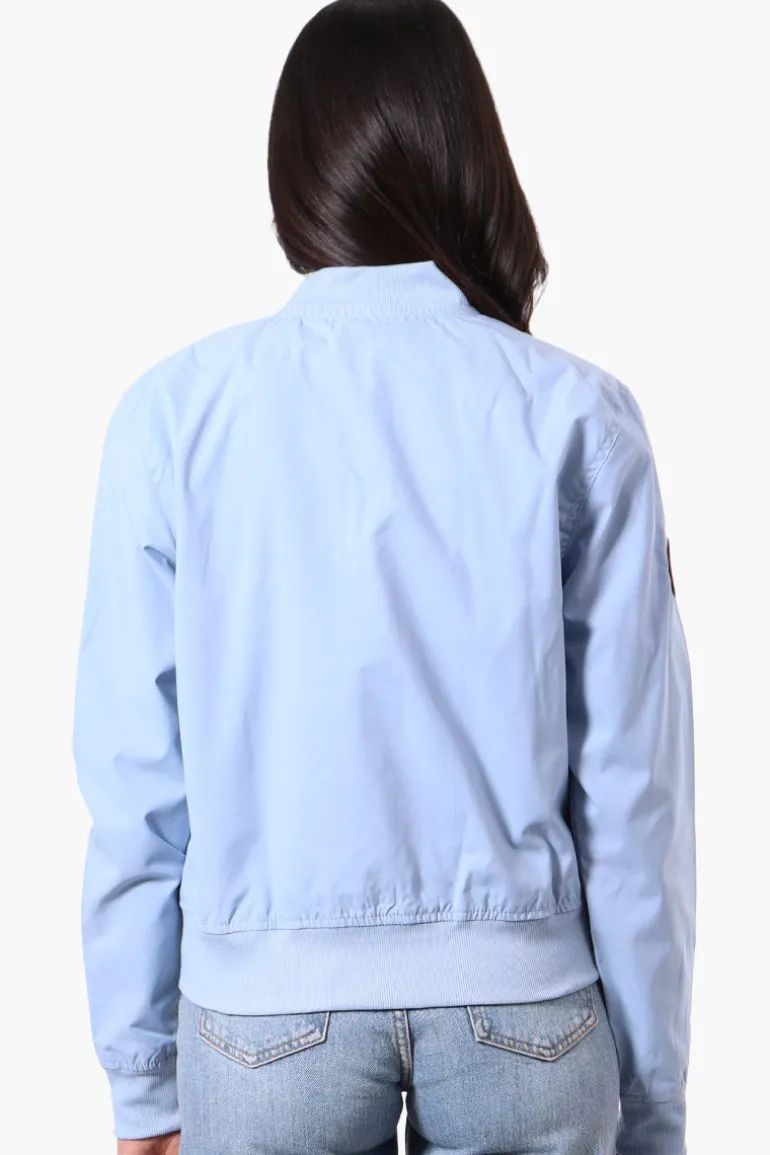 Canada Weather Gear Basic Zip Up Bomber Lightweight Jacket - Blue