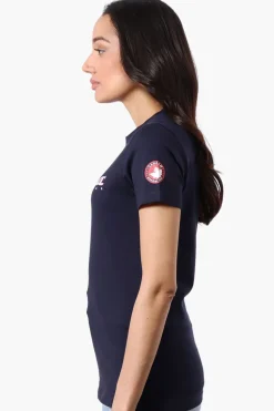 Canada Weather Gear Chest Logo Print Tee - Navy