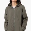Canada Weather Gear Coated Microfiber Hooded Lightweight Jacket - Olive