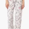Canada Weather Gear Coffee Pattern Wide Leg Pajama Pants - White