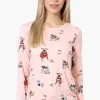 Canada Weather Gear Dog Pattern Pajama Top - Pink