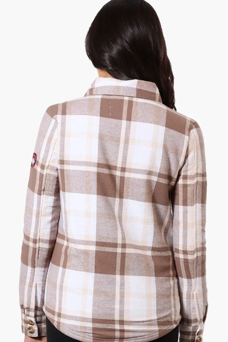 Canada Weather Gear Fleece Lined Lightweight Jacket - Brown