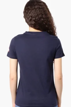 Canada Weather Gear Heart Mountain Print Tee - Navy