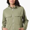 Canada Weather Gear Hooded 4 Pocket Zip Up Lightweight Jacket - Olive