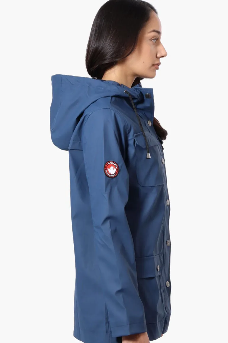 Canada Weather Gear Hooded Soft Shell Lightweight Jacket - Navy