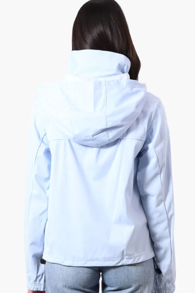 Canada Weather Gear Hooded 4 Pocket Zip Up Lightweight Jacket - Blue