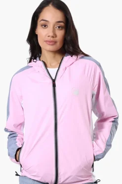 Canada Weather Gear Logo Print Sleeve Ripstop Lightweight Jacket - Pink