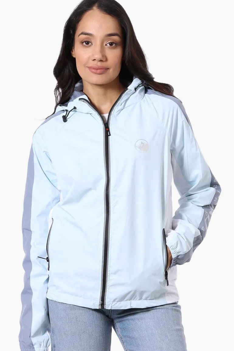 Canada Weather Gear Logo Print Sleeve Ripstop Lightweight Jacket - Aqua