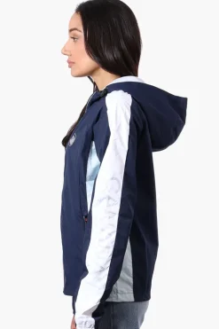 Canada Weather Gear Logo Print Sleeve Ripstop Lightweight Jacket - Navy