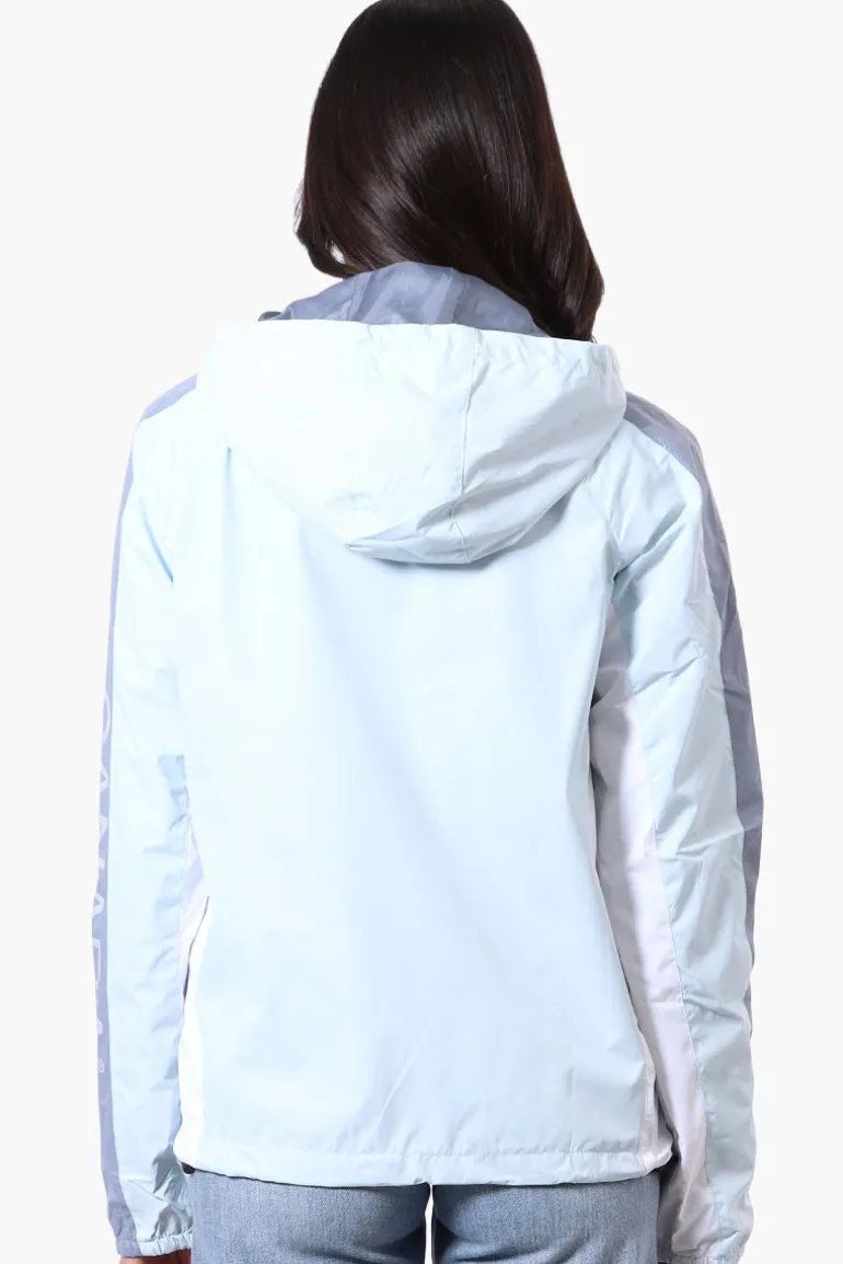 Canada Weather Gear Logo Print Sleeve Ripstop Lightweight Jacket - Aqua