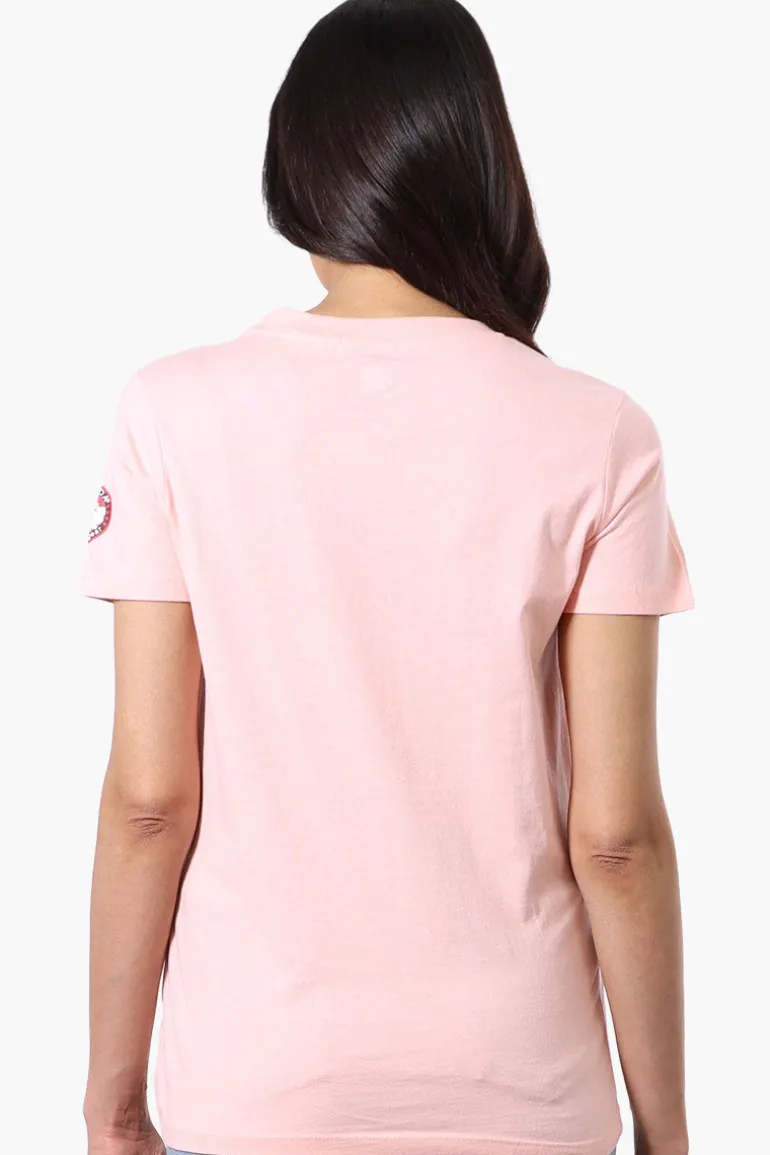 Canada Weather Gear Maple Leaf Print Tee - Blush
