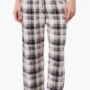 Canada Weather Gear Plaid Wide Leg Pajama Bottoms - Cream