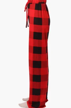 Canada Weather Gear Plaid Wide Leg Pajama Pants - Red
