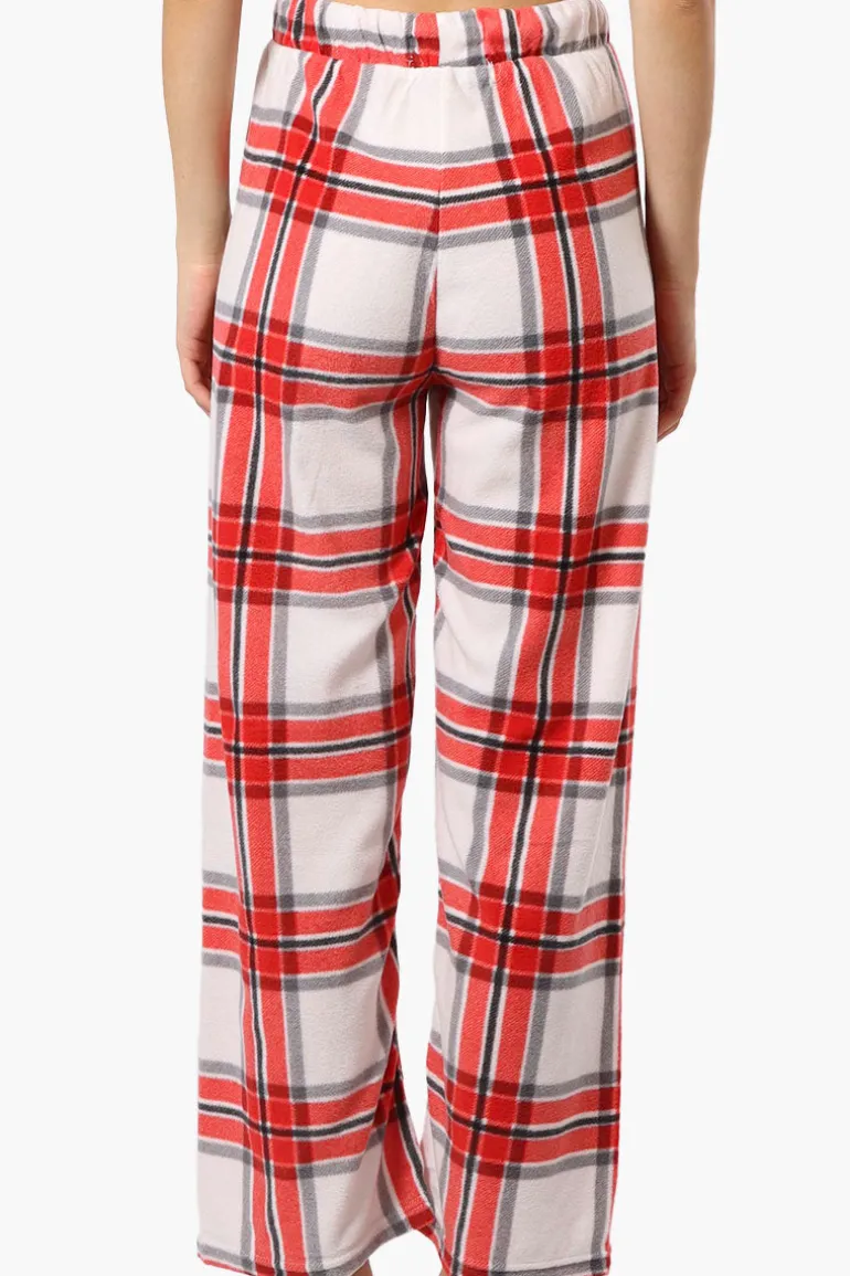 Canada Weather Gear Plaid Wide Leg Pajama Pants - Red