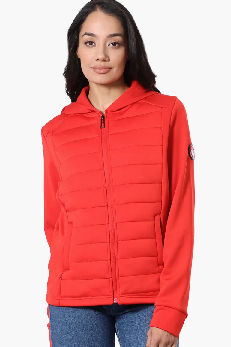 Canada Weather Gear Puffer Techno Fleece Lightweight Jacket - Red
