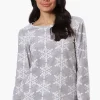 Canada Weather Gear Snowflake Pattern Pajama Top - Grey