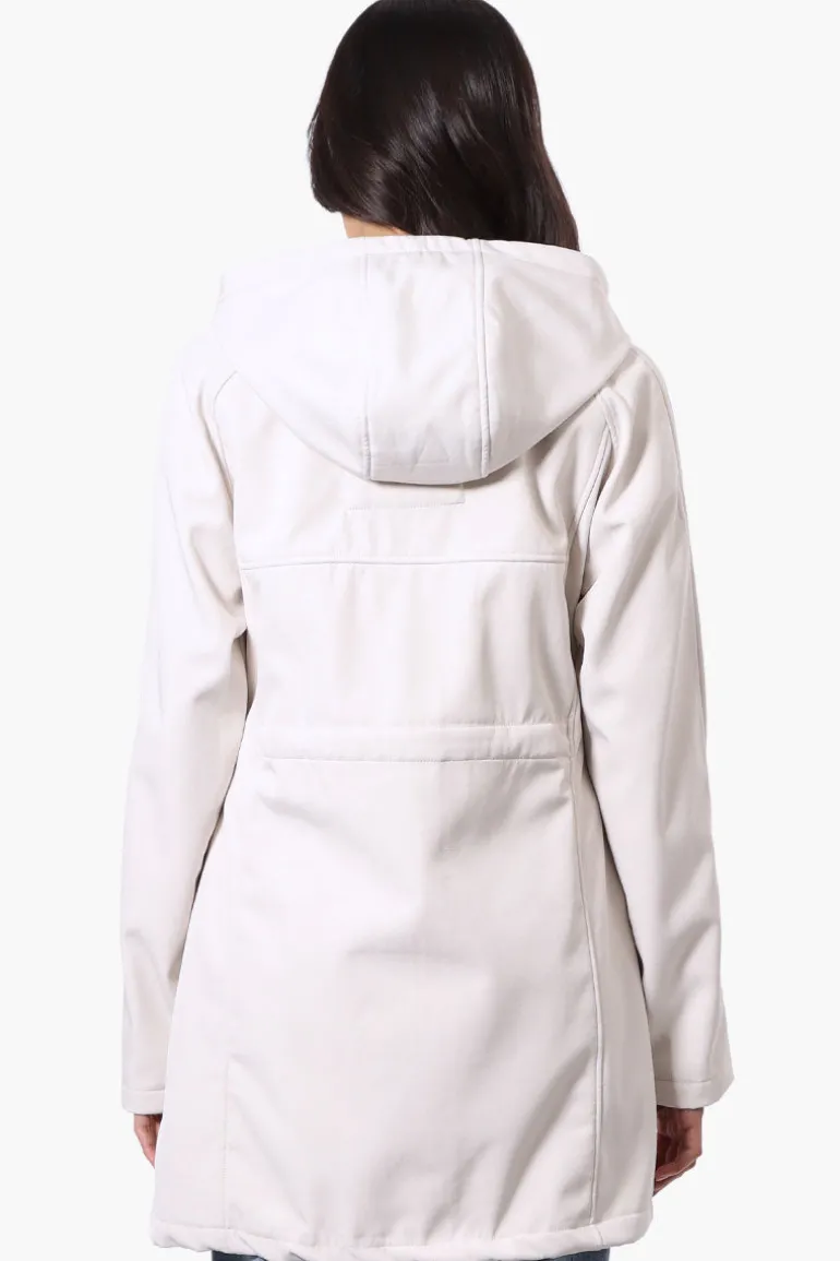 Canada Weather Gear Soft Shell Hooded Lightweight Jacket - Beige