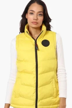Canada Weather Gear Solid Bubble Vest - Yellow