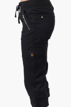 Canada Weather Gear Tie Waist Cargo Capris - Black
