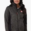 Canada Weather Gear Zip Up Sleeve Pocket Fleece Lightweight Jacket - Black