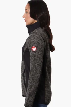 Canada Weather Gear Zip Up Chest Pocket Fleece Lightweight Jacket - Black