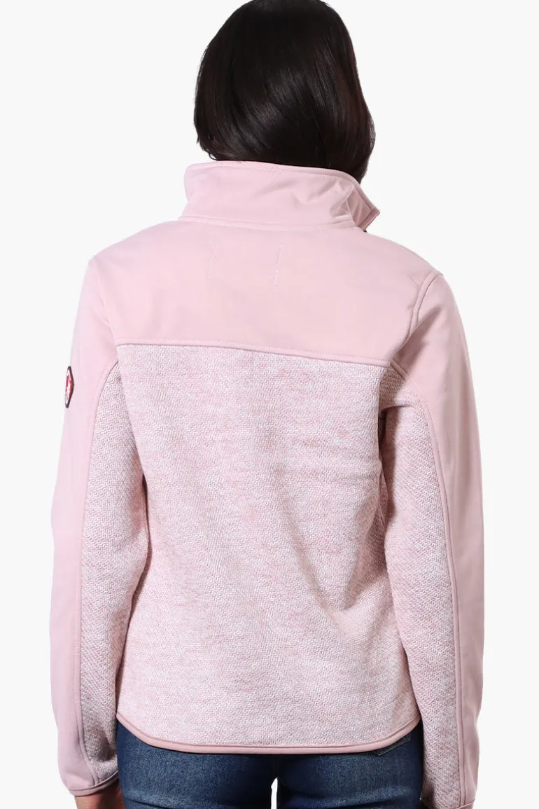 Canada Weather Gear Zip Up Sweater Fleece Lightweight Jacket - Pink